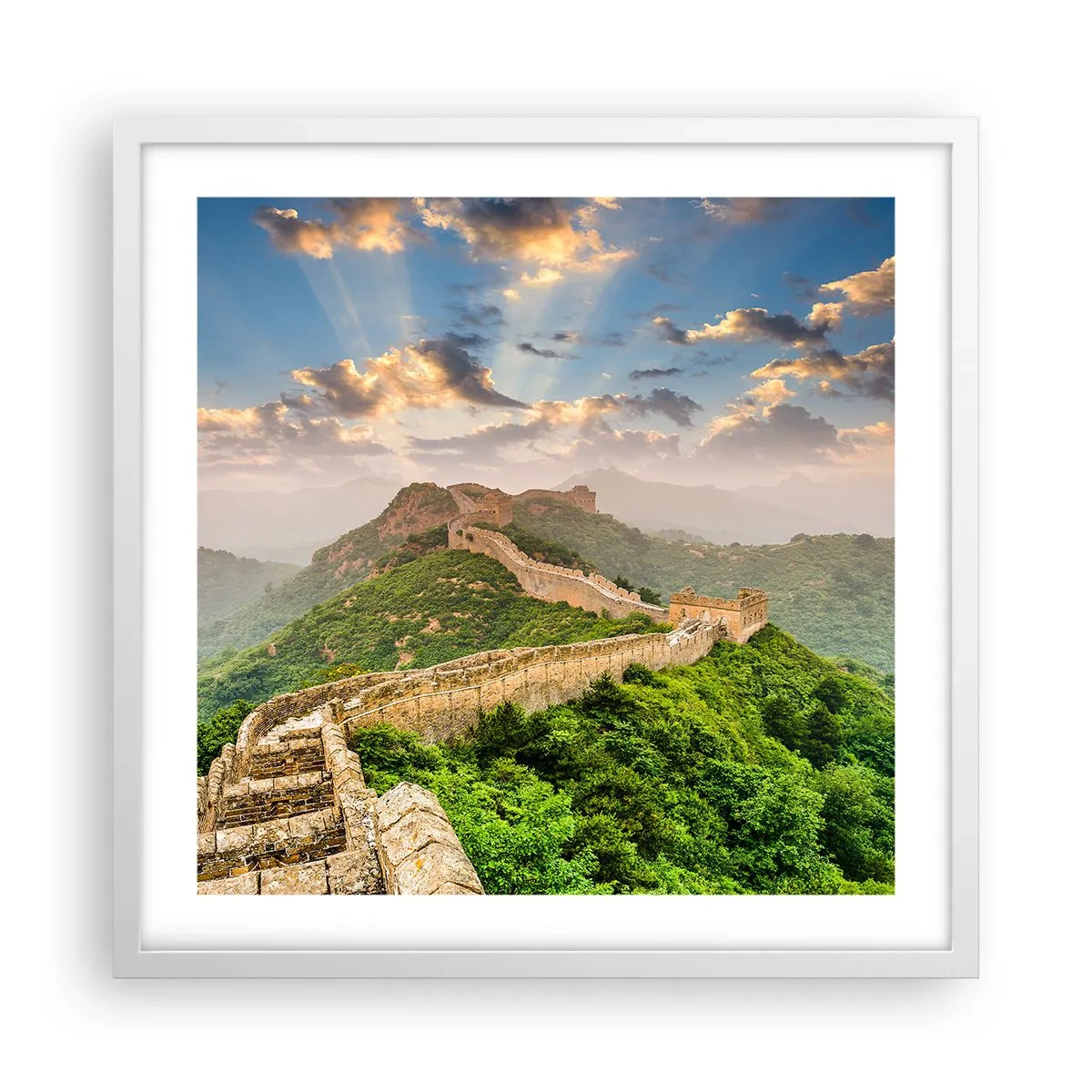 Póster en marco blanco - Grandeza duradera - 50x50 cm