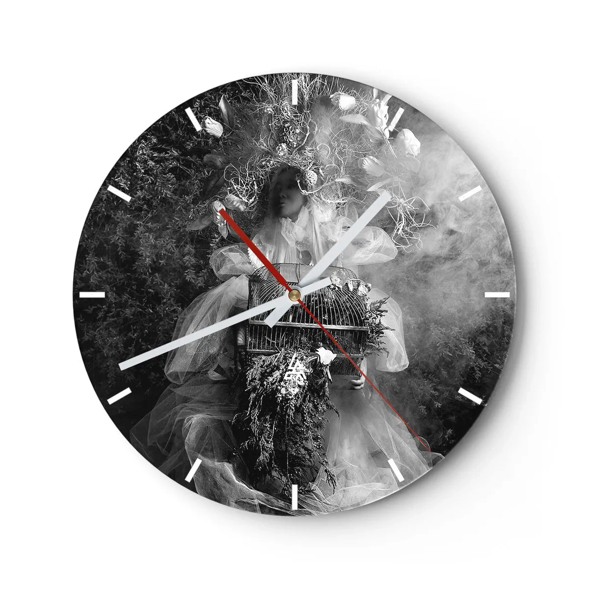 Reloj de pared - Reloj de vidrio - La madre misma - La naturaleza - 30x30 cm