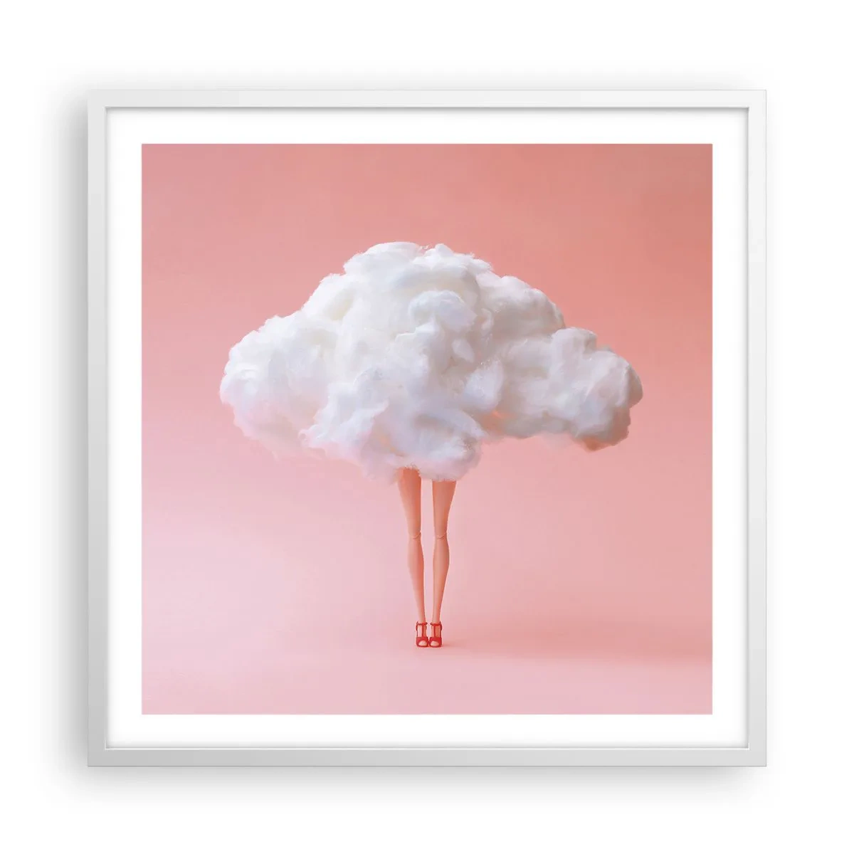 Póster en marco blanco - Dulce promesa - 60x60 cm