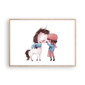 Póster en marco roble claro - Un cuento de invierno - 100x70 cm