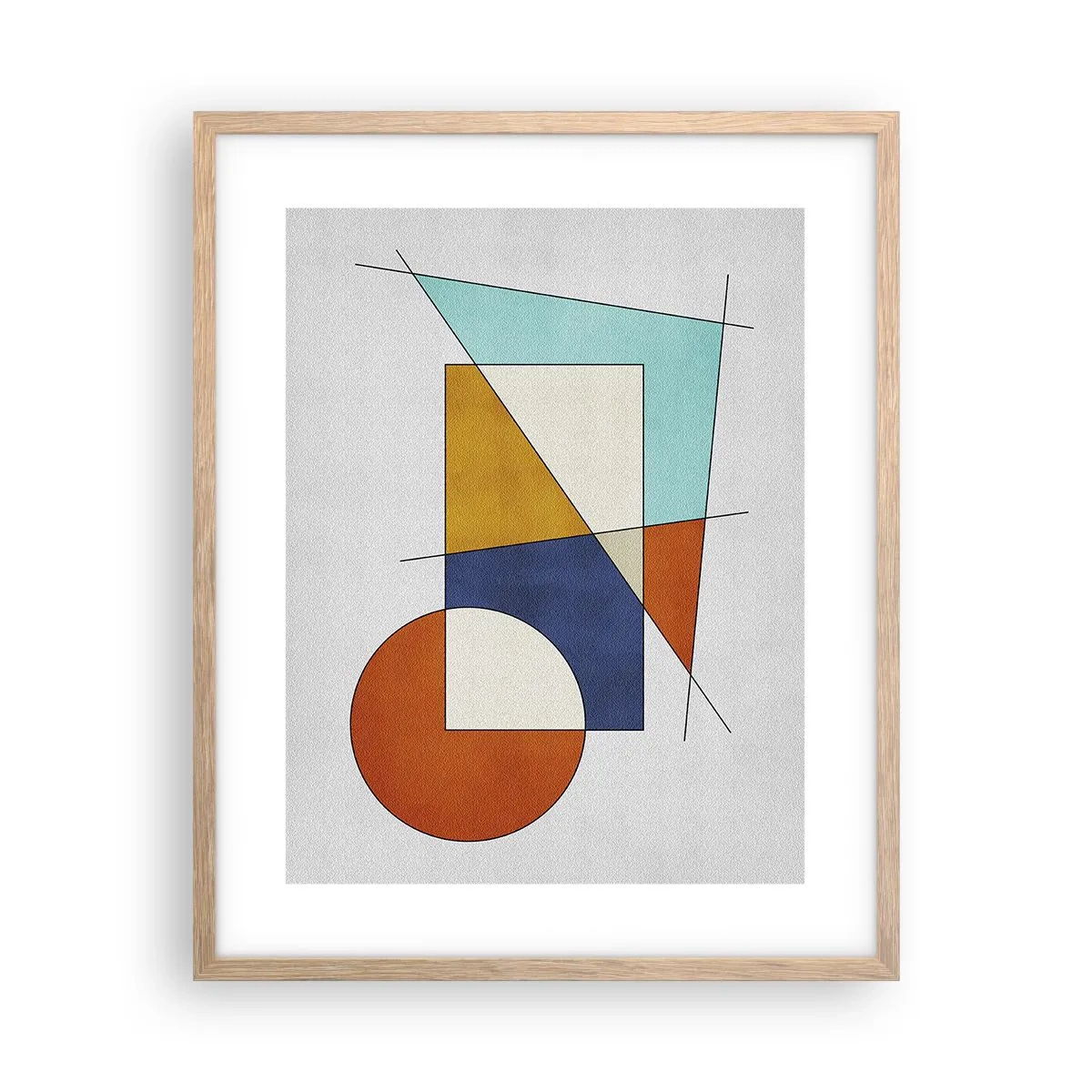 Póster en marco roble claro - Abstracción: diversión modernista - 40x50 cm
