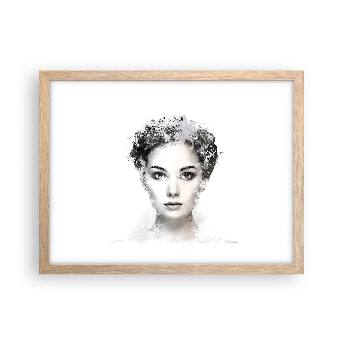 Póster en marco roble claro - Un retrato extremadamente elegante - 40x30 cm