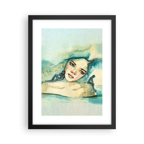 Póster en marco negro - ¿Soy azul? - 30x40 cm
