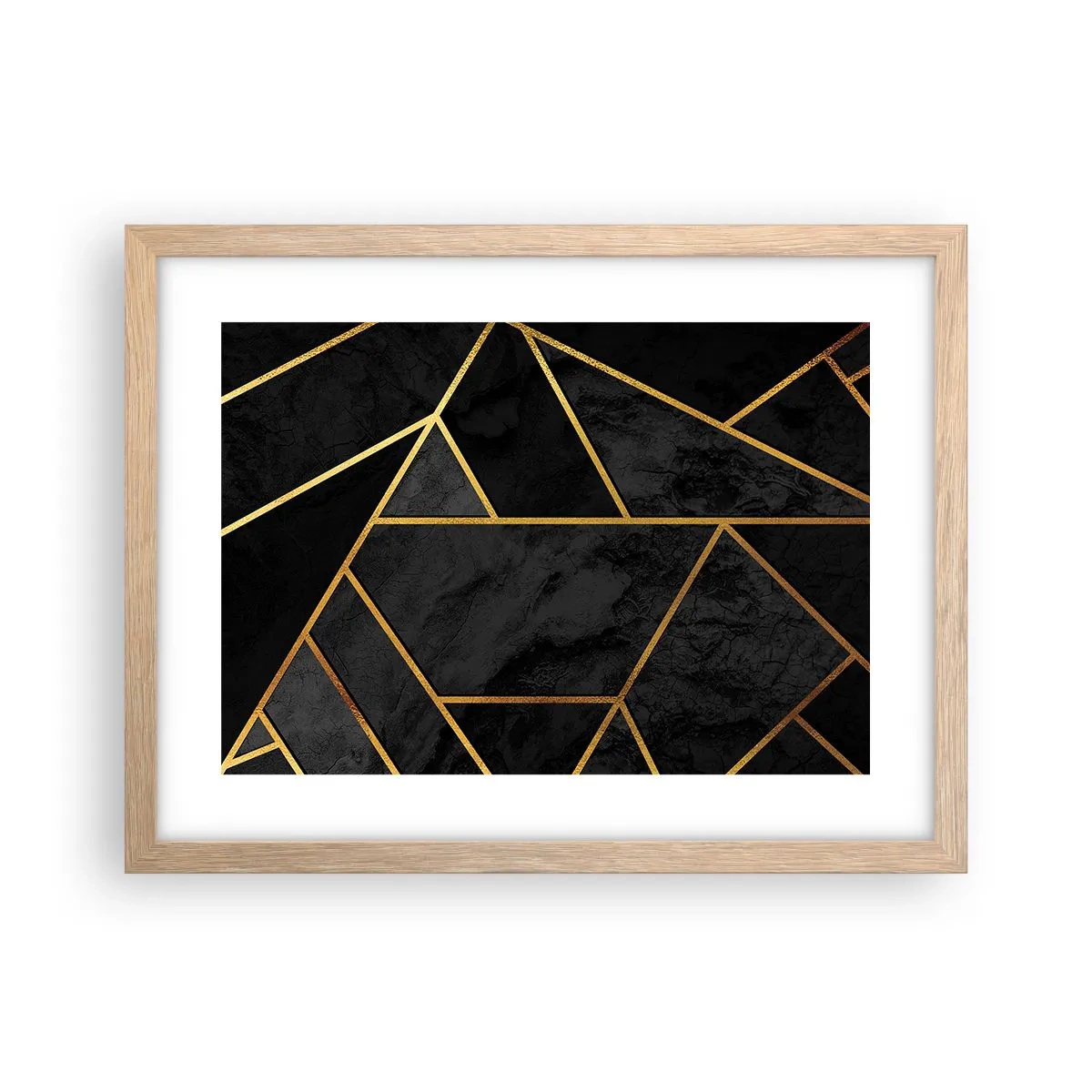 Póster en marco roble claro - Oscuridad y brillo - 40x30 cm