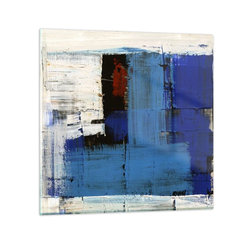 Cuadro sobre vidrio - Impresiones sobre Vidrio - El secreto del azul - 60x60 cm