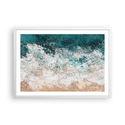 Póster en marco blanco - Historias del mar - 70x50 cm