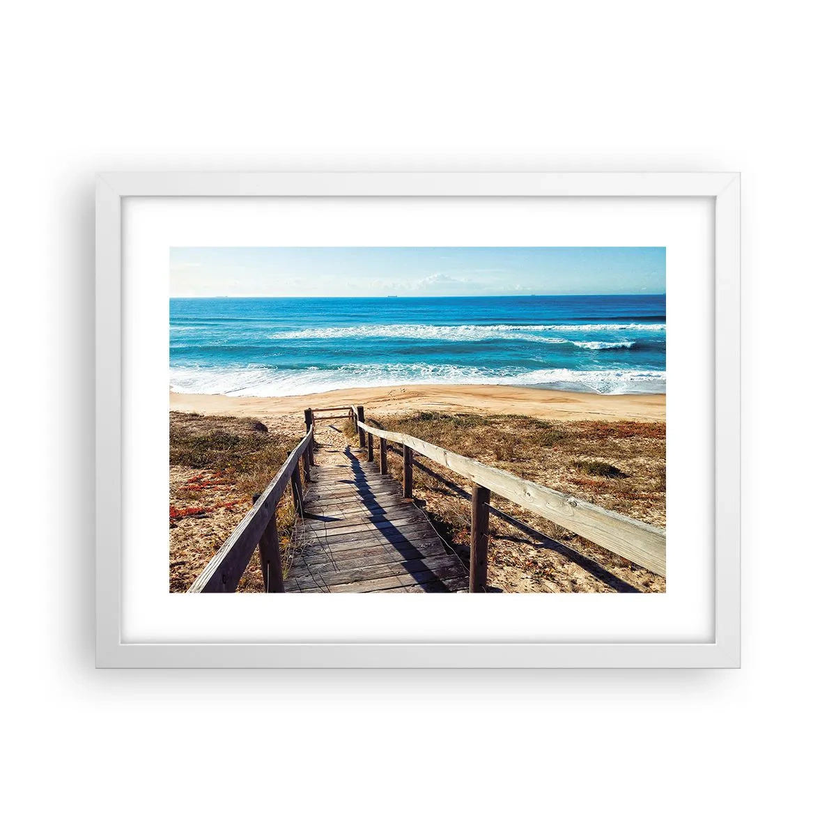 Póster en marco blanco - ¡Corre! - 40x30 cm