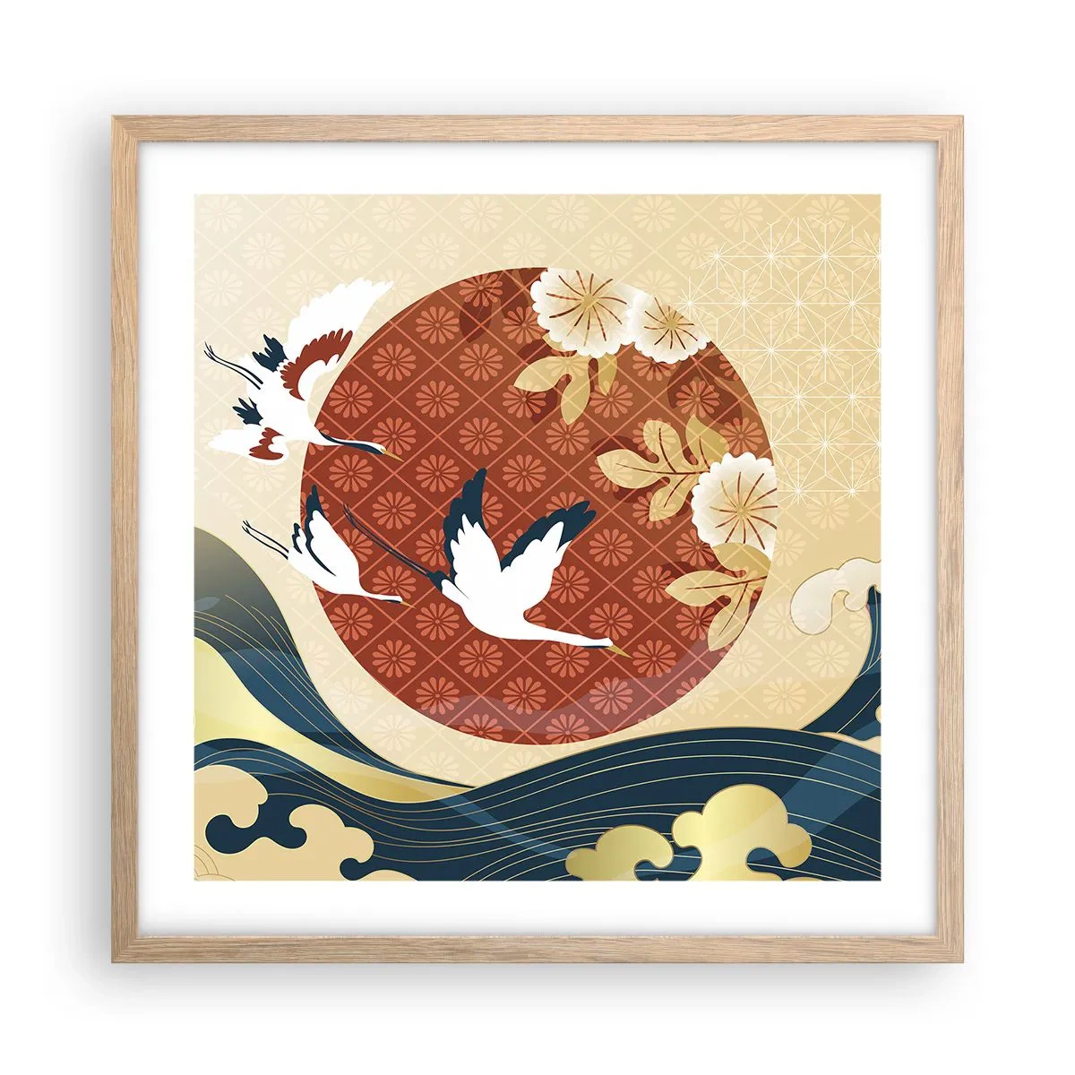 Póster en marco roble claro - Un cuento de hadas japonés - 50x50 cm