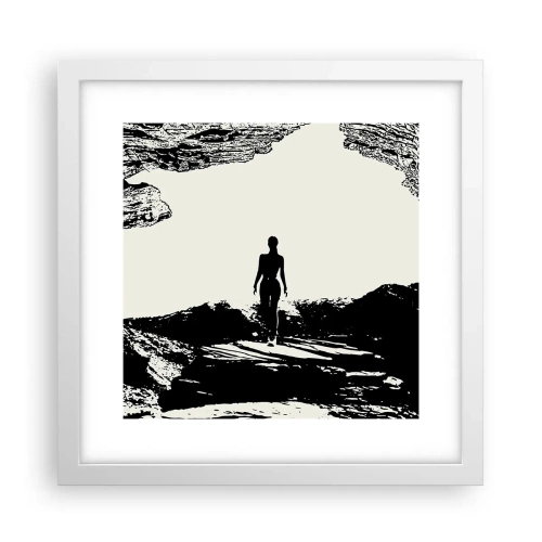 Póster en marco blanco - Una nueva mirada - 30x30 cm