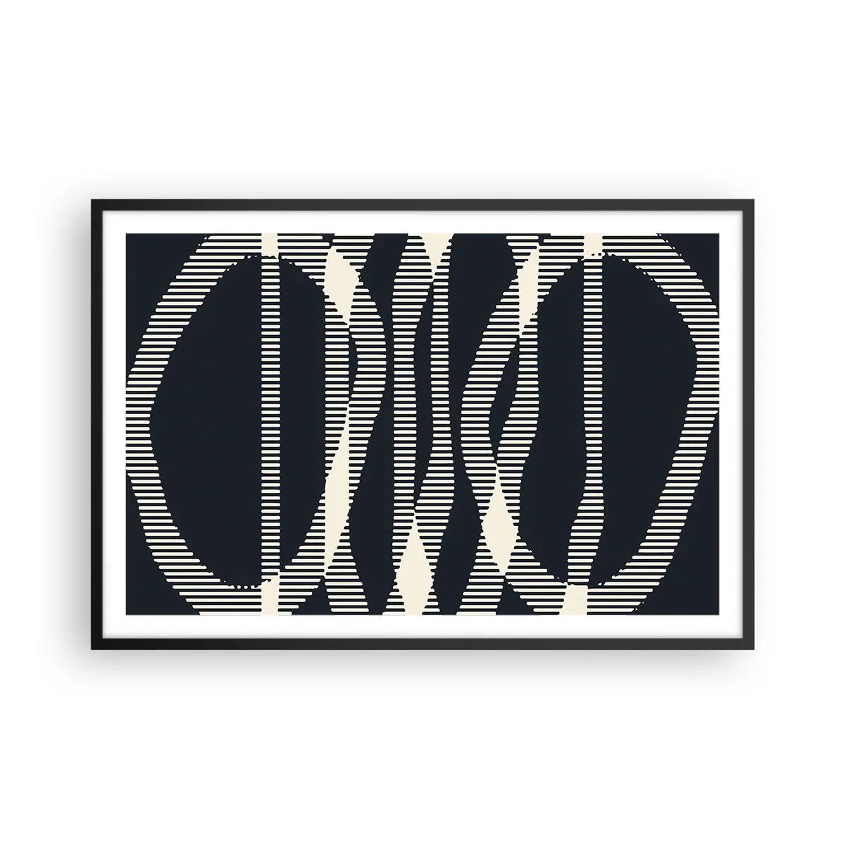 Póster en marco negro - Un intento de romper la oscuridad - 91x61 cm