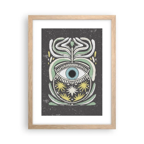 Póster en marco roble claro - Rituales tribales - 30x40 cm