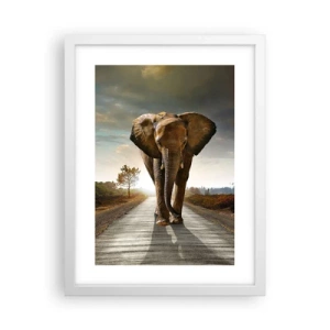 Póster en marco blanco - Y para nada en un almacén de porcelana - 30x40 cm