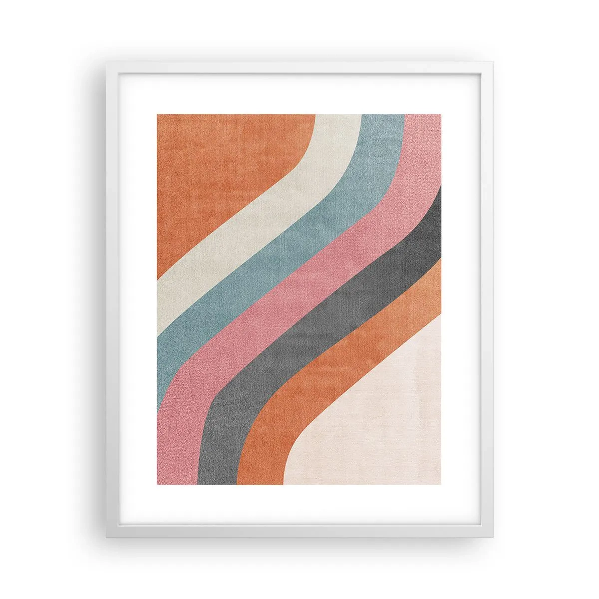 Póster en marco blanco - Composición diagonal - movimiento - 40x50 cm