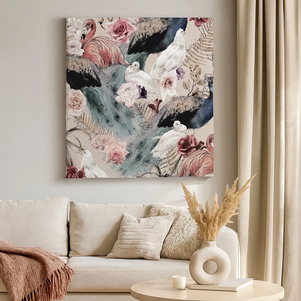 Cuadro sobre lienzo - Impresión de Imagen - En un jardín de palacio - 30x30 cm