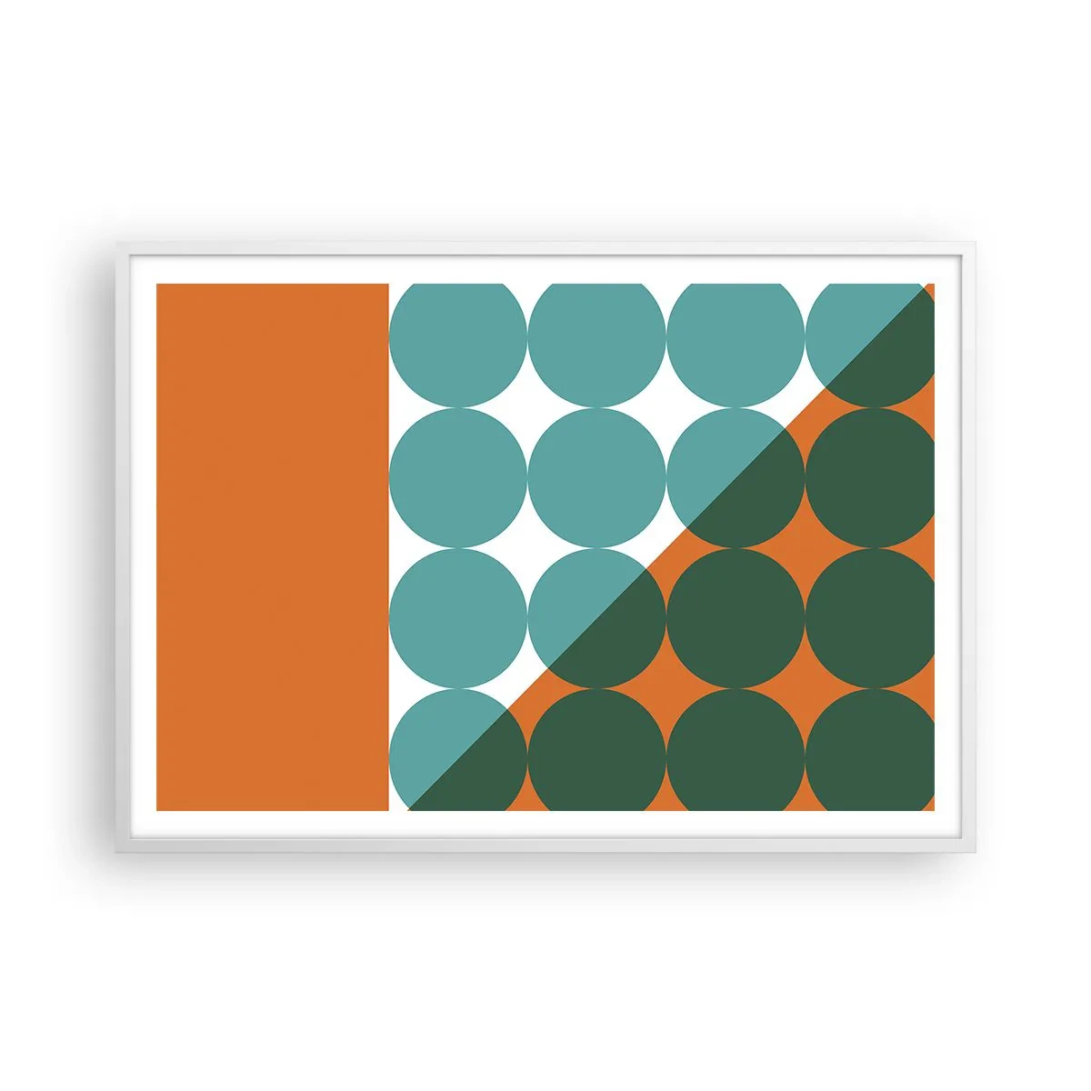 Póster en marco blanco - Hacia arriba y en diagonal - 100x70 cm