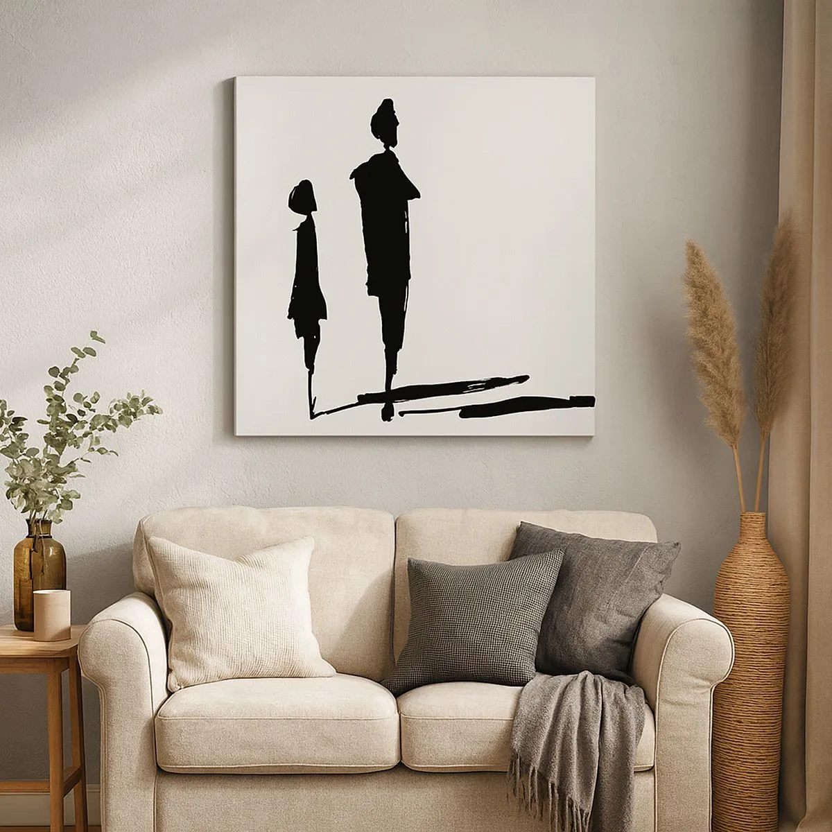 Cuadro sobre lienzo - Impresión de Imagen - ¿Seguro que juntos? - 30x30 cm