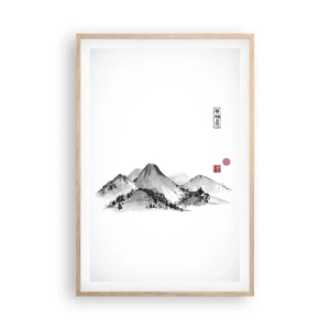 Póster en marco roble claro - Más allá de lo lejano - 61x91 cm