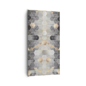 Cuadro sobre lienzo - Impresión de Imagen - Composición de diamantes - 65x120 cm