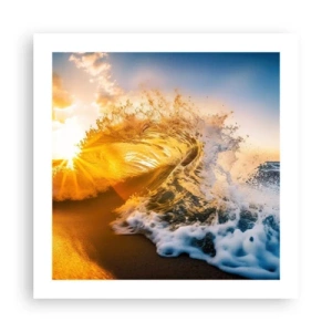 Póster - Jugando en la arena - 50x50 cm