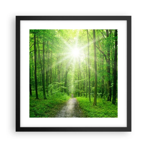 Póster en marco negro - Catedral verde - 40x40 cm