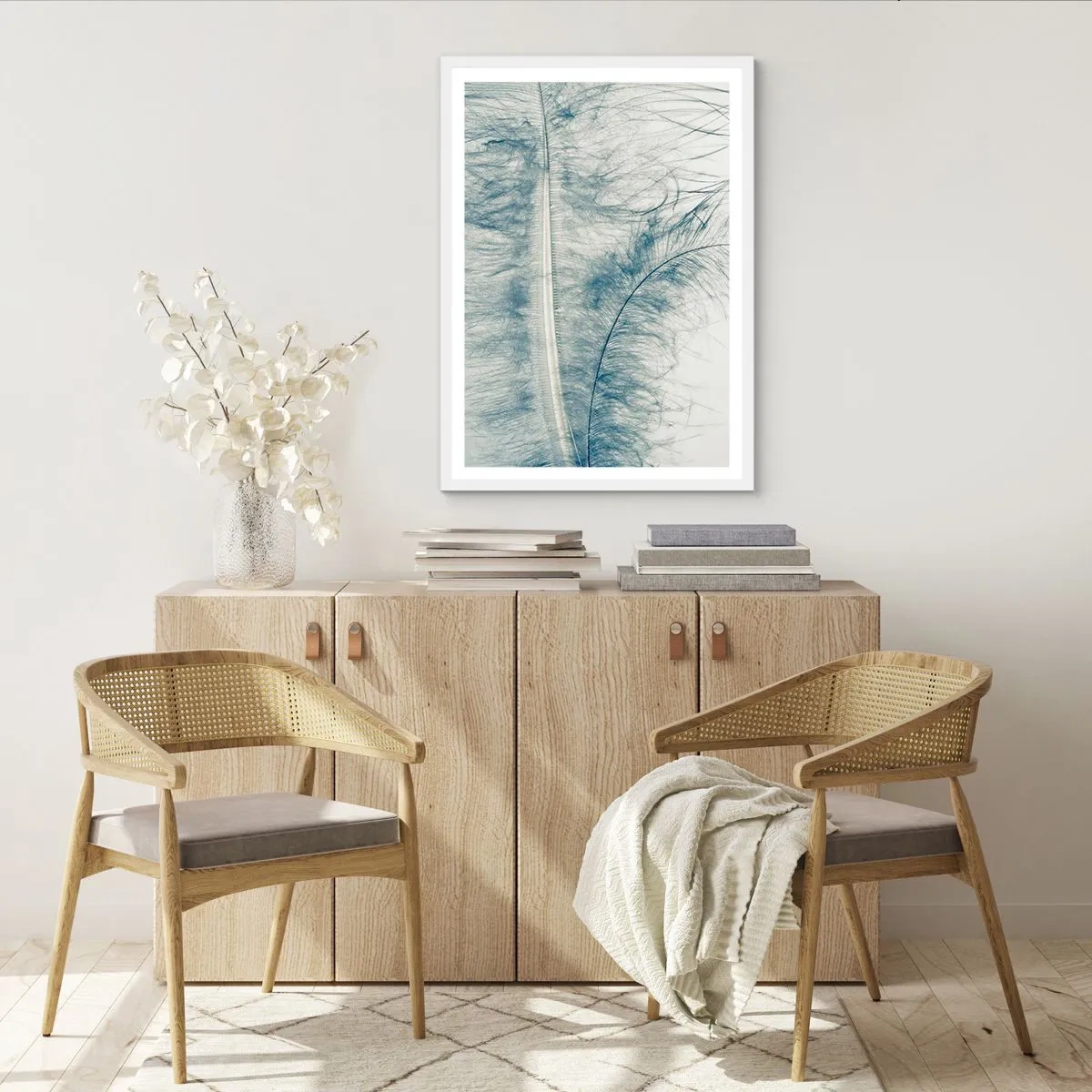 Póster en marco blanco - Susurro de la naturaleza - 70x100 cm