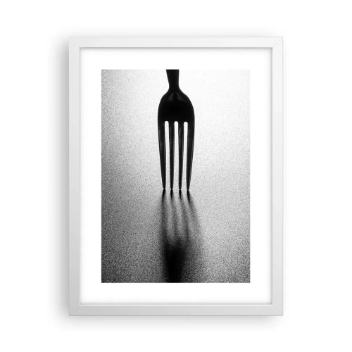 Póster en marco blanco - Luz y sombra - 30x40 cm