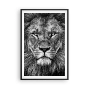 Póster en marco negro - Con el atuendo de la coronación - 61x91 cm