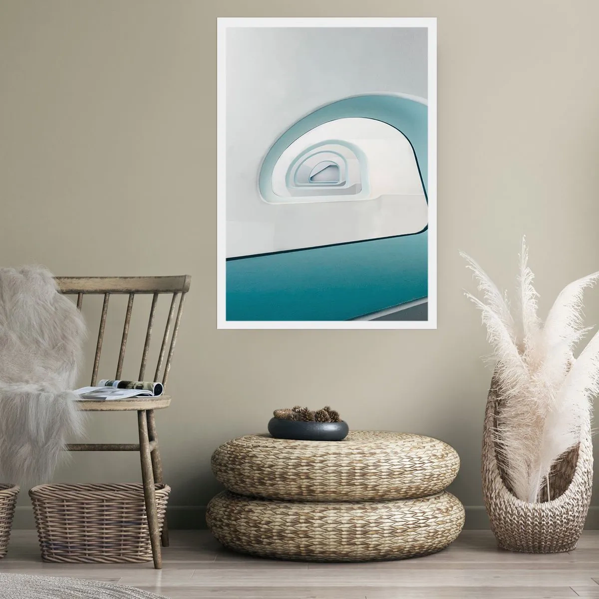 Póster - Espiral del río azul - 70x100 cm