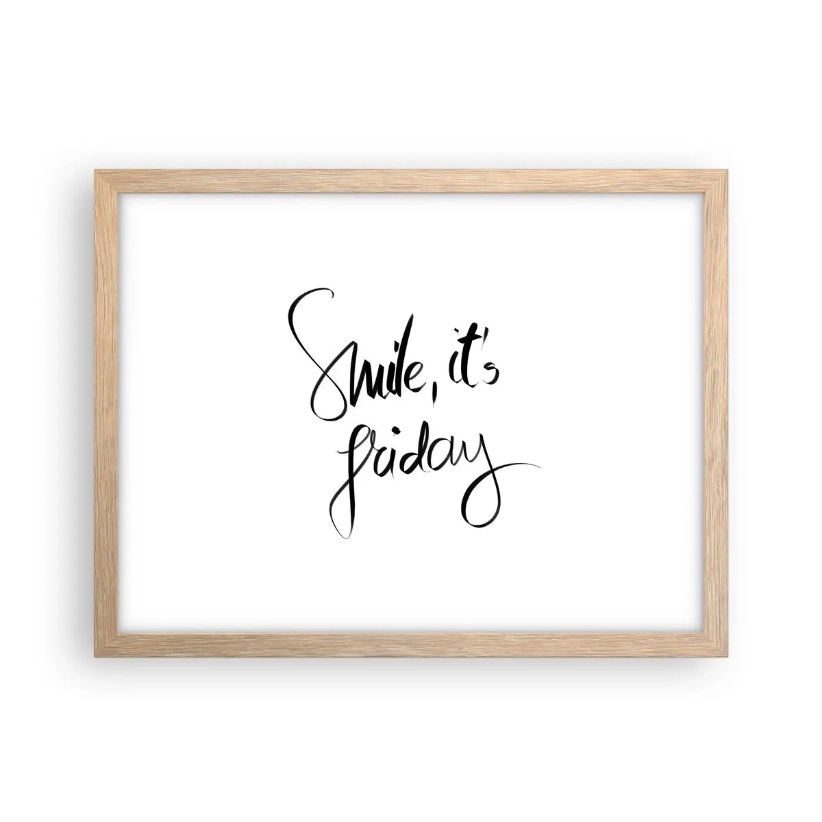 Póster en marco roble claro - La verdadera alegría - 40x30 cm