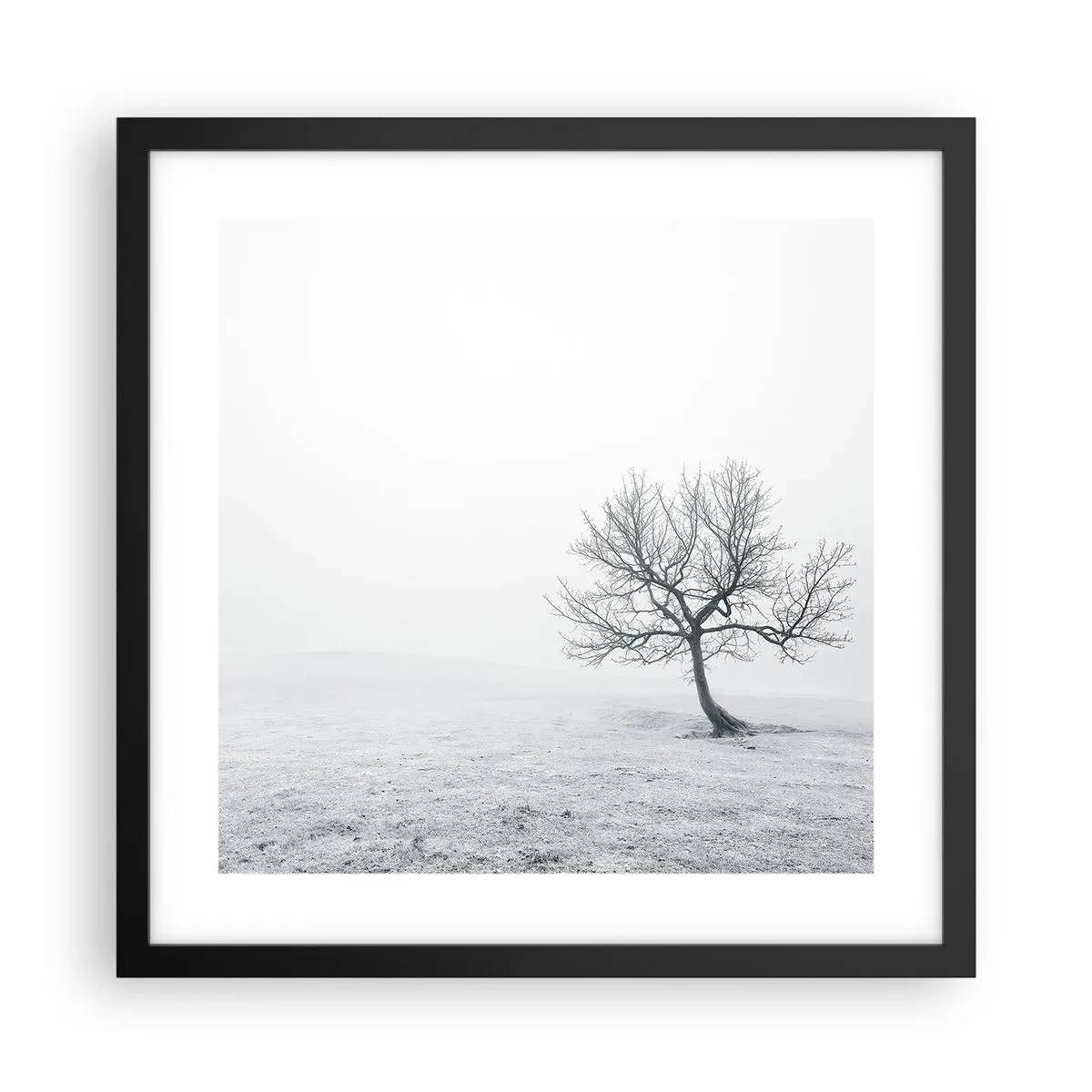 Póster en marco negro - Contra la nada - 40x40 cm