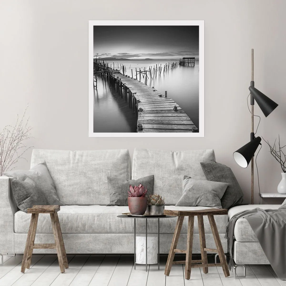 Póster - La calma de una orilla olvidada - 30x30 cm