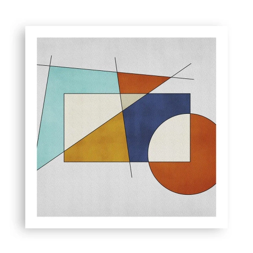 Póster - Abstracción: diversión modernista - 60x60 cm