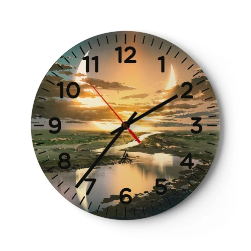 Reloj de pared - Reloj de vidrio - En algún lugar de una galaxia muy, muy lejana - 40x40 cm