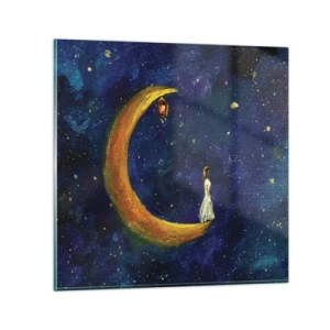 Cuadro sobre vidrio - Impresiones sobre Vidrio - La llamada de la Luna - 70x70 cm