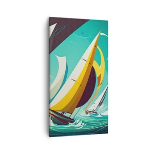 Cuadro sobre lienzo - Impresión de Imagen - Afrontar los elementos - 55x100 cm