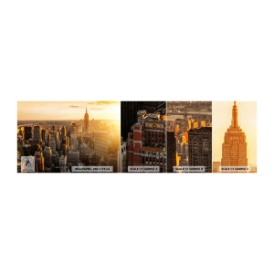 Muestra de fotomural autoadhesivo Deluxe Sticker - Creciendo al sol - Ciudad, Nueva York, Arquitectura - 100x30 cm