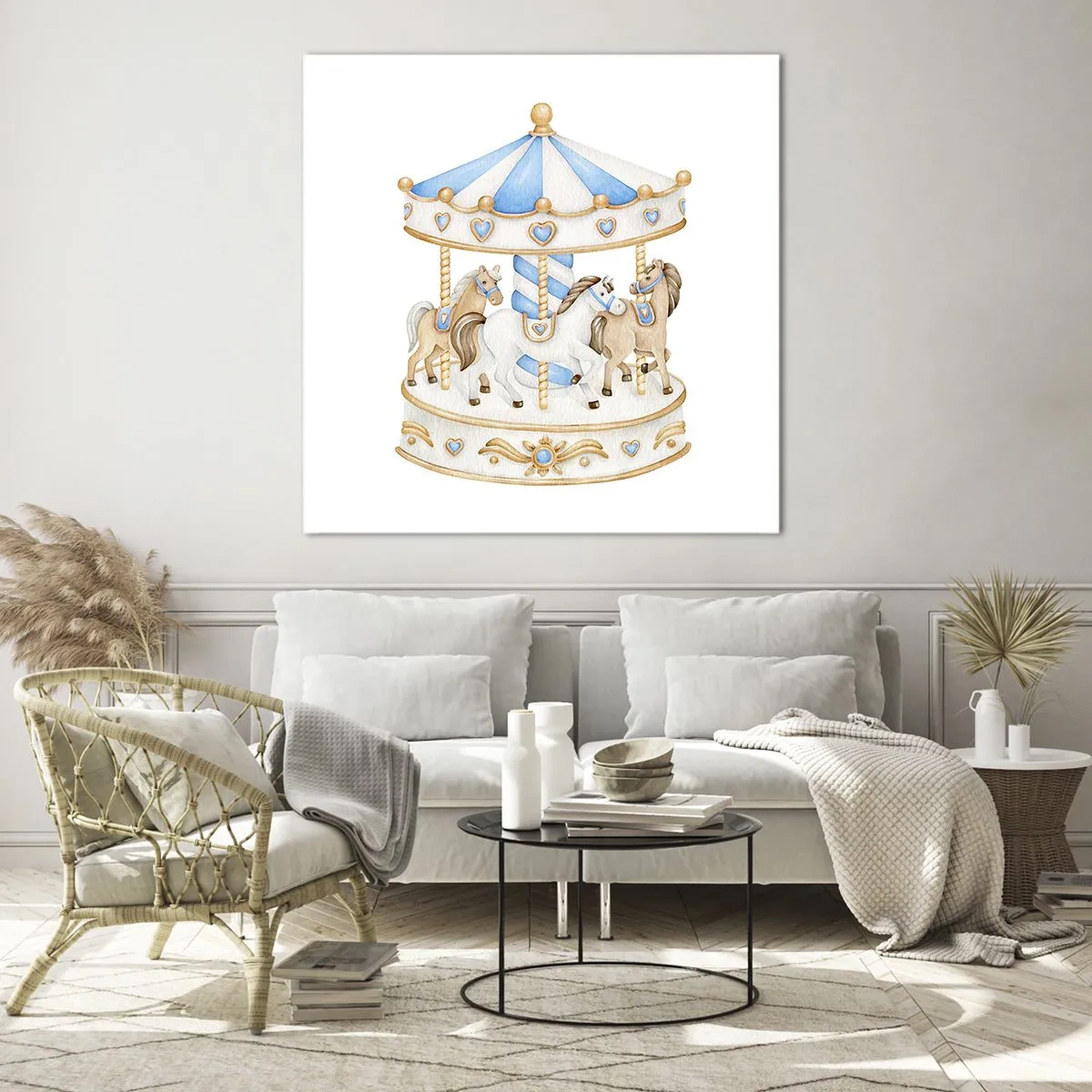 Cuadro sobre vidrio - Impresiones sobre Vidrio - Dulce infancia - 60x60 cm