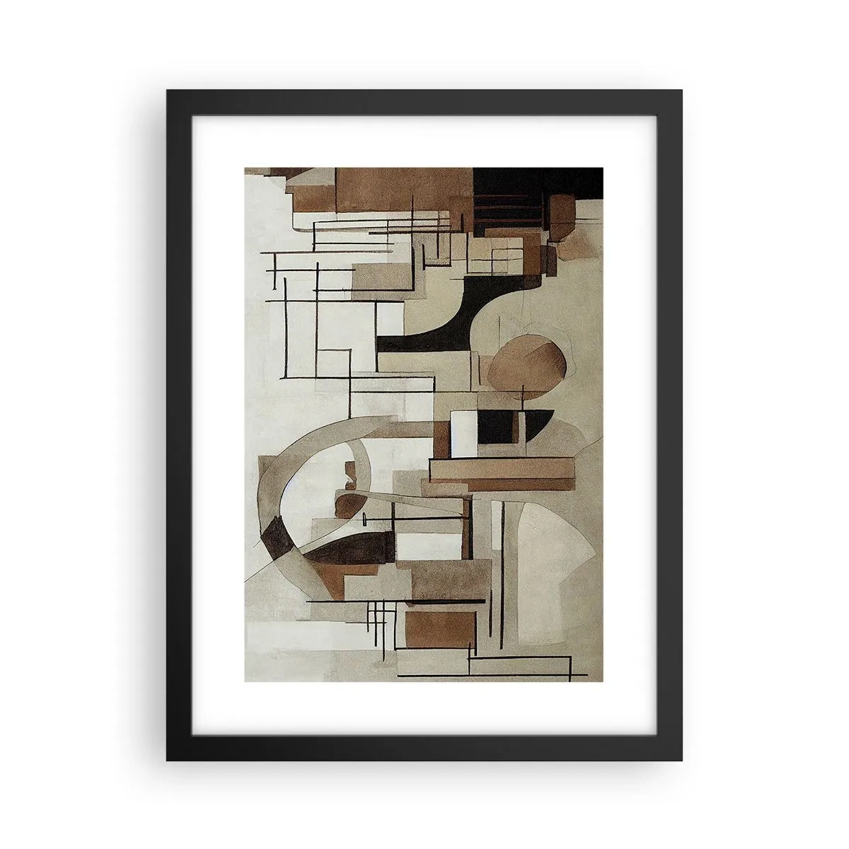 Póster en marco negro - Paisaje urbano 2.0 - 30x40 cm