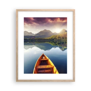 Póster en marco roble claro - Frente a la naturaleza - 40x50 cm