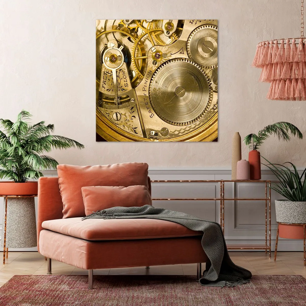 Cuadro sobre lienzo - Impresión de Imagen - Siga el ritmo de los tiempos - 50x50 cm