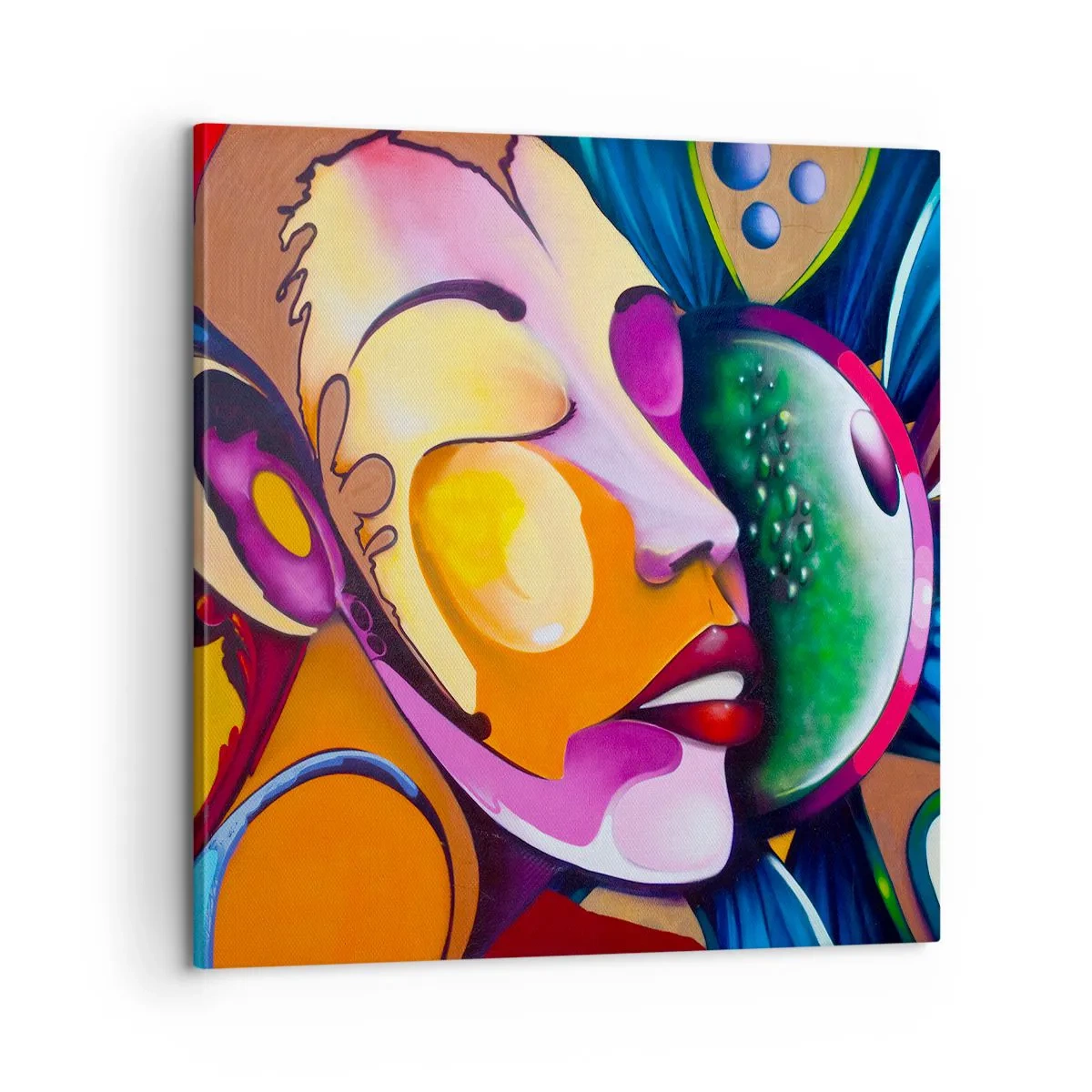 Cuadro sobre lienzo - Impresión de Imagen - Toque de color - 60x60 cm