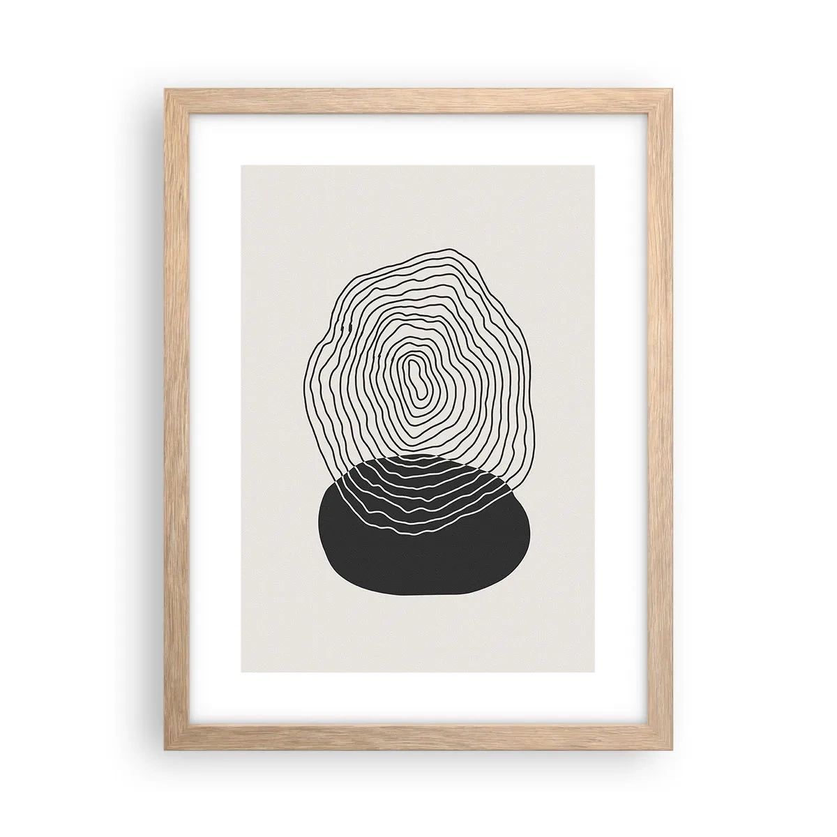 Póster en marco roble claro - Persistencia y vibración - 30x40 cm