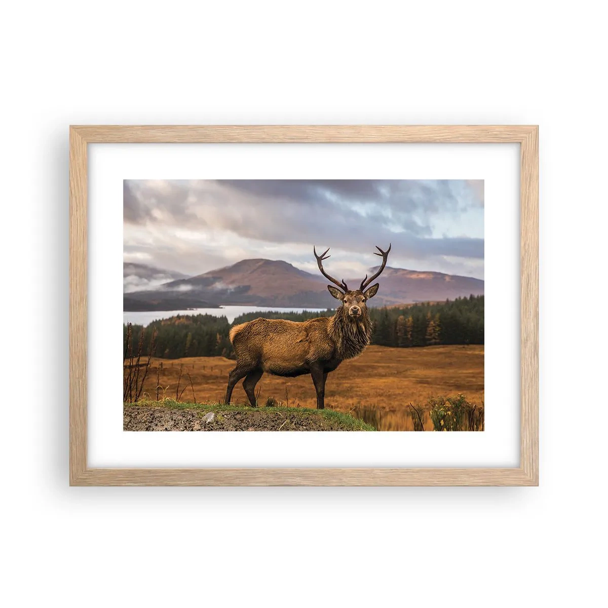 Póster en marco roble claro - La majestuosidad de la naturaleza - 40x30 cm