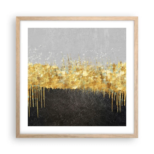 Póster en marco roble claro - Hacia arriba y hacia abajo - 50x50 cm