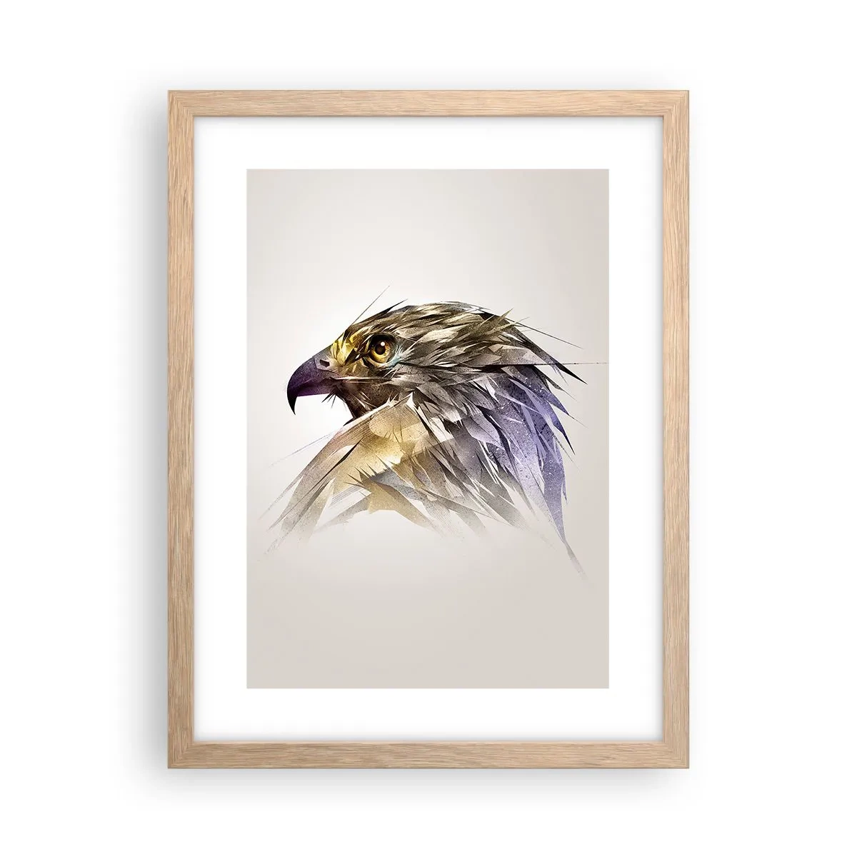 Póster en marco roble claro - Retrato de un guerrero - 30x40 cm