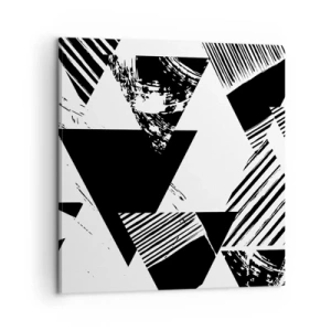 Cuadro sobre lienzo - Impresión de Imagen - Una lluvia de triángulos - 60x60 cm