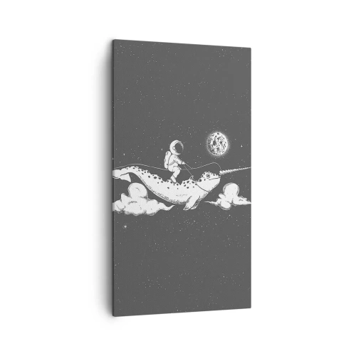 Cuadro sobre lienzo - Impresión de Imagen - Jinete espacial - 45x80 cm