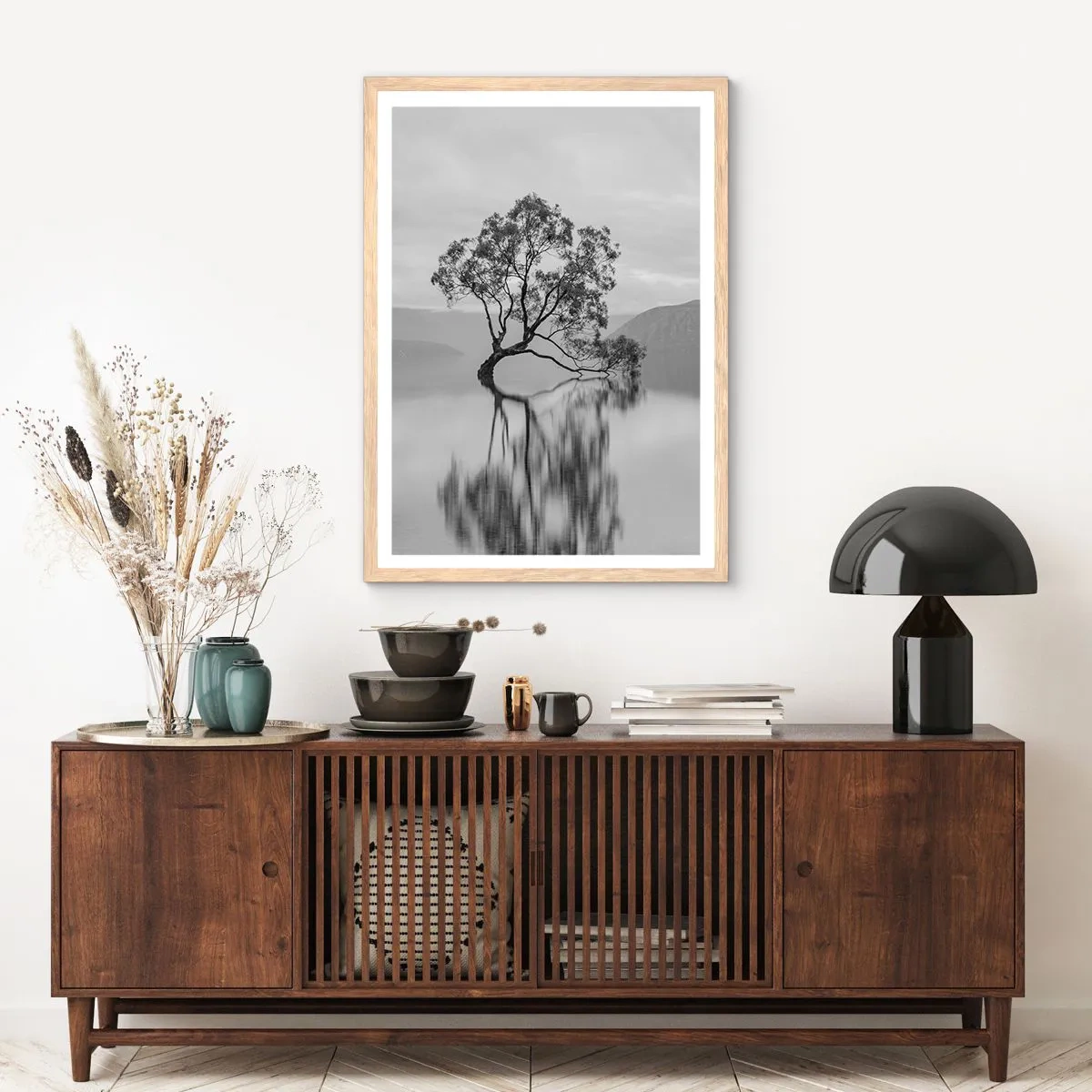 Póster en marco roble claro - Existe tal lugar en el mundo - 40x50 cm