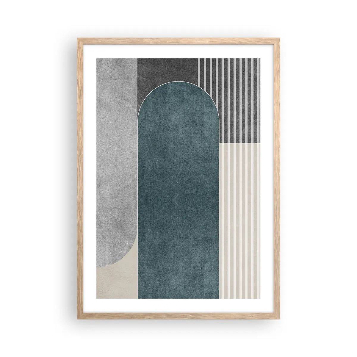 Póster en marco roble claro - Composición horizontal - 50x70 cm