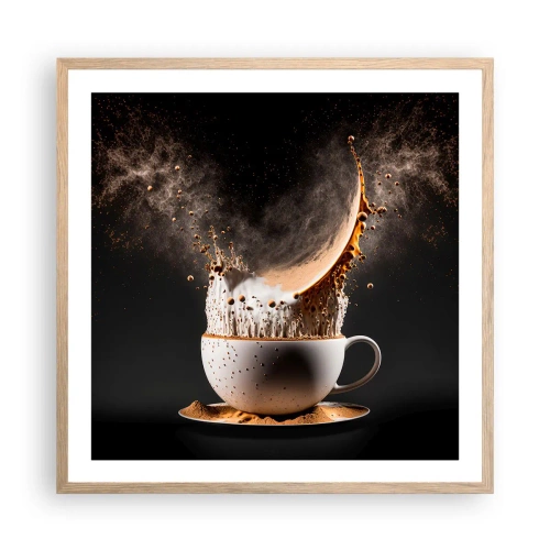 Póster en marco roble claro - Una explosión de sabor - 60x60 cm